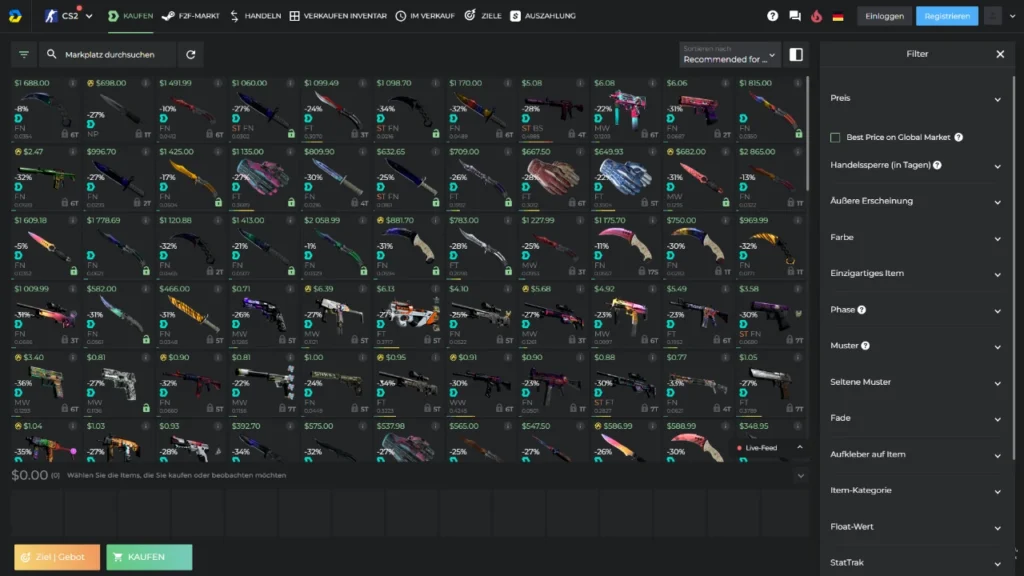DMarket Marknadsplats för hud