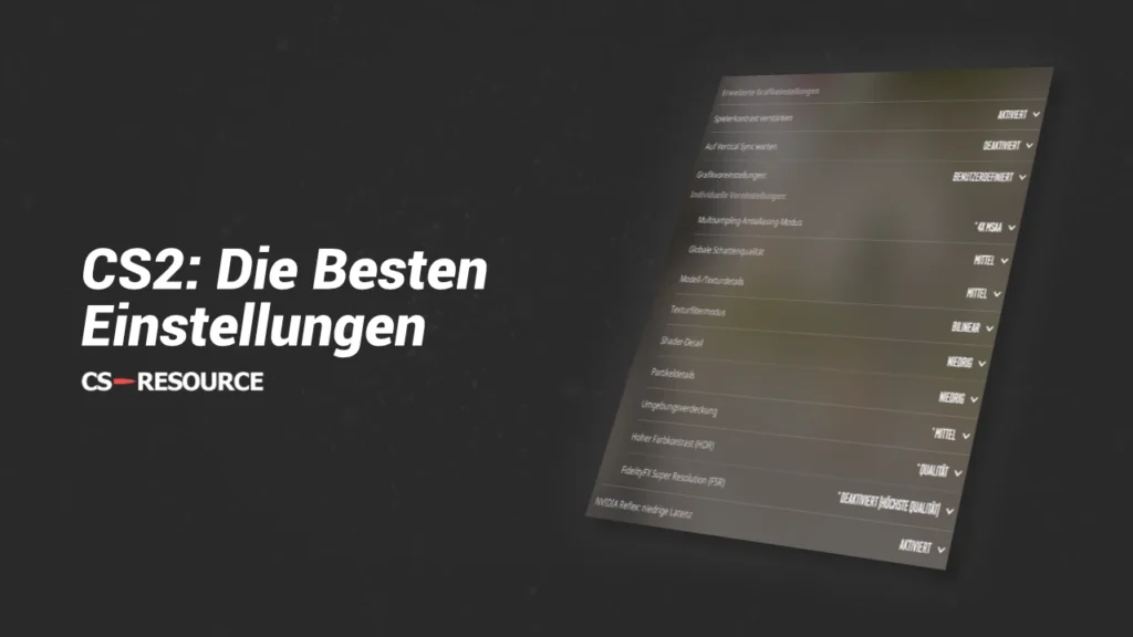 The best settings for CS2
