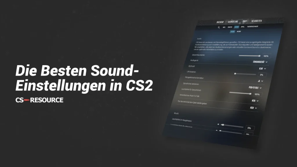 The correct CS2 audio settings