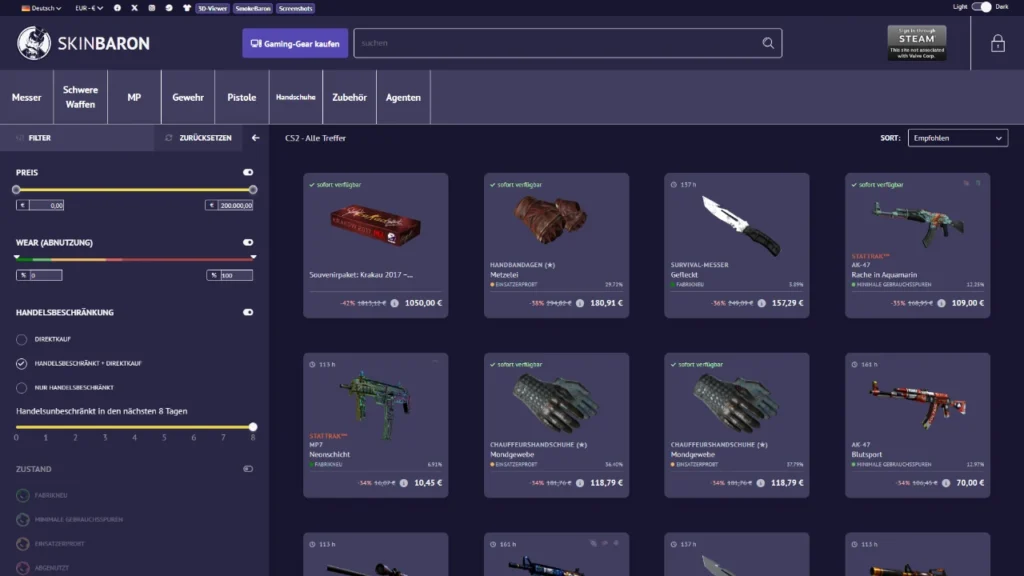 Skinbaron Marknadsplats