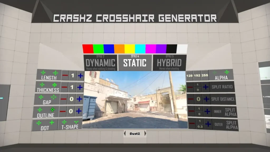 crashz' Crosshair Generator v4 - CS2 için Atölye Kartı