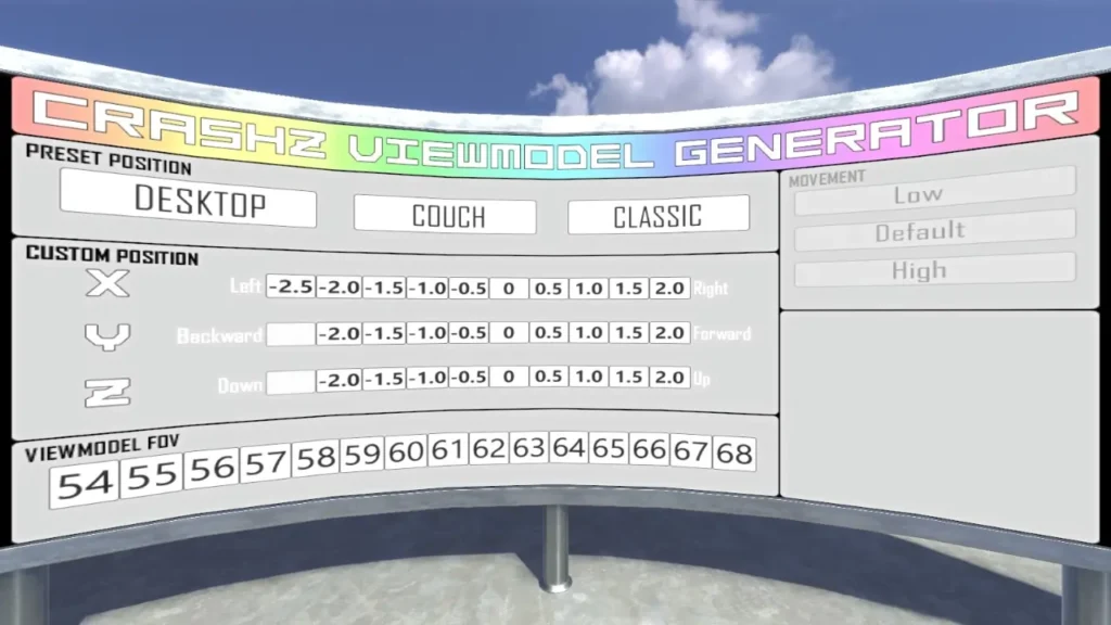 crashz' Viewmodel Generator CS2 - CS2 için Atölye Kartı