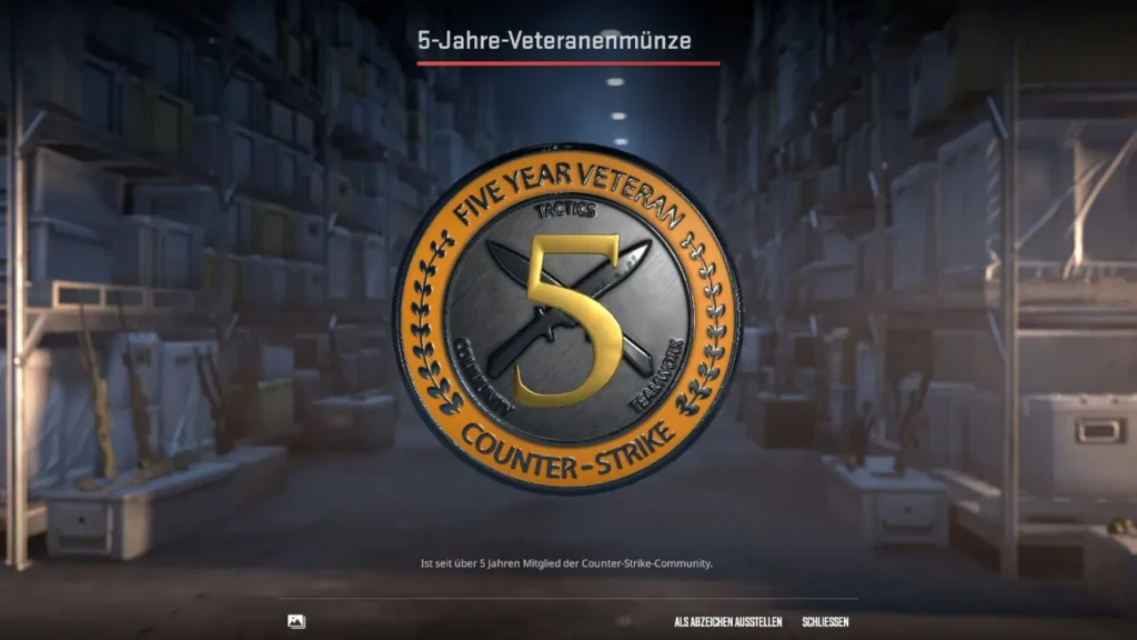 5 år veteranmynt